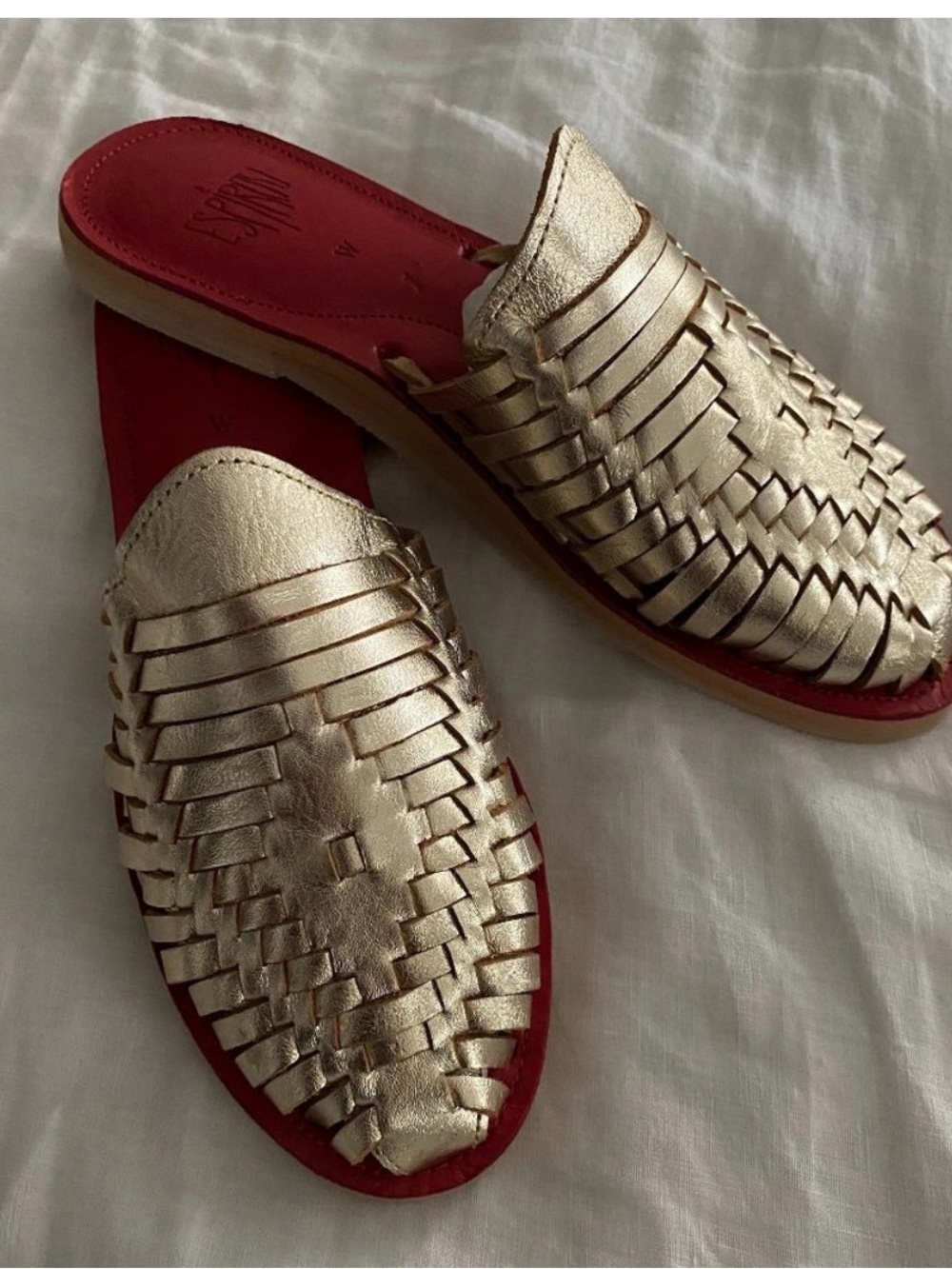 Gold Slip-On Huaraches